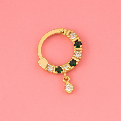 Jat Jewellers Crystal Gold-plated Plated Brass Nathiya