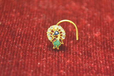 house of common Cubic Zirconia, Diamond Gold-plated Plated Brass Nose Ring