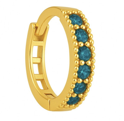 Jat Jewellers Cubic Zirconia Gold-plated Plated Crystal, Alloy Nose Ring