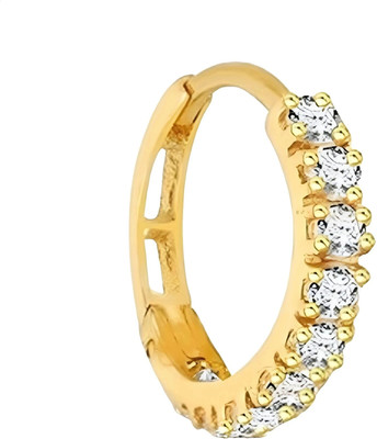 Nawab Collection Cubic Zirconia Gold-plated Plated Alloy Nose Stud