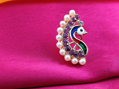 Tarak Traders Diamond Gold-plated Plated Alloy Nose Stud
