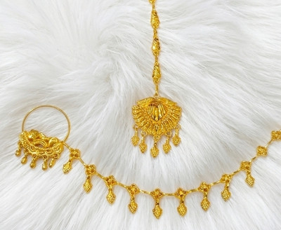 AYRACOLLECTION Gold-plated Plated Brass Nose Ring(Pack of 3)