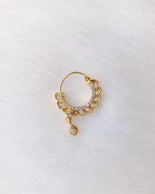 SM NATH BALE Cubic Zirconia Gold-plated Plated Brass Nathiya