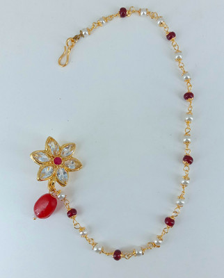 Nirmalkayaa Diamond Gold-plated Plated Alloy Nose Ring