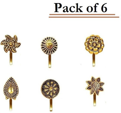 Kaima Metal Nose Ring Set(Pack of 6)