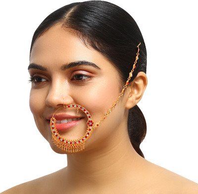 Headshot Cubic Zirconia Gold-plated Plated Brass Nathiya