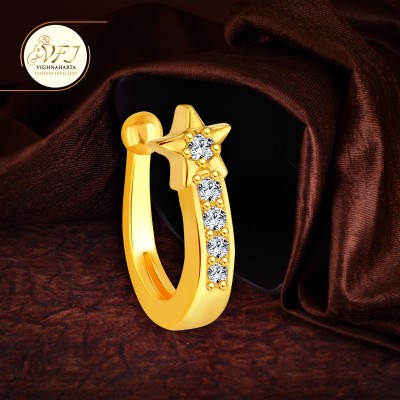 VIGHNAHARTA Cubic Zirconia Gold-plated Plated Alloy Nose Stud