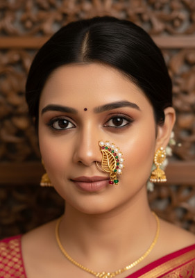 Anj Pearl Gold-plated Plated Alloy Nose Ring