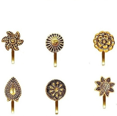 Ricious Gold-plated Plated Alloy Nose Ring Set(Pack of 6)