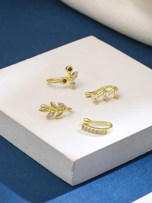 YELLOW CHIMES Alloy Nose Ring Set(Pack of 4)