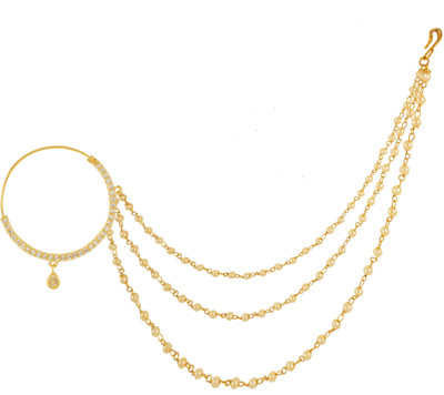 RANIT CREATION Diamond Rhodium Plated Alloy Nathiya