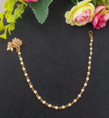M S Badoniya Sales Pearl Gold-plated Plated Alloy Nose Ring