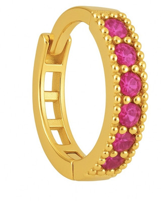 Jat Jewellers Cubic Zirconia Gold-plated Plated Brass Nose Ring