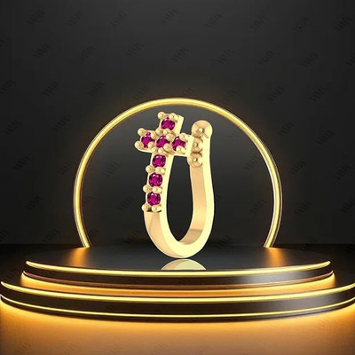 Bawree Ruby Gold-plated Plated Metal Nose Ring