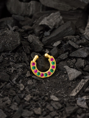 Vermont Cubic Zirconia Gold-plated Plated Brass Nose Stud