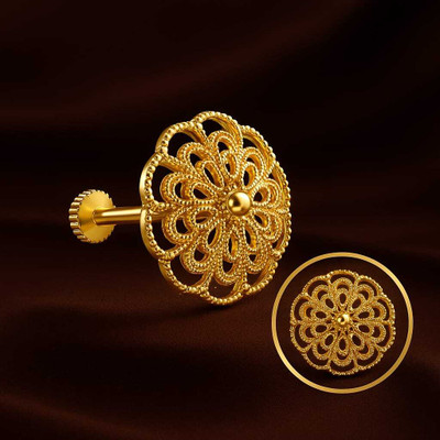 zhouse Gold-plated Plated Brass Nose Stud