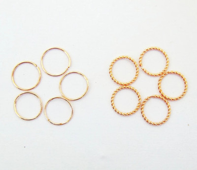 RENU CREATION Beads Gold-plated Plated Metal, Alloy, Brass, Tungsten Nose Ring(Pack of 10)