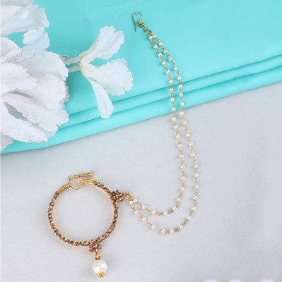 Angel In You Cubic Zirconia Gold-plated Plated Brass Nose Ring