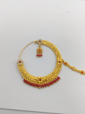 MOHINIMAA ENTERPRISES Cubic Zirconia, Beads Gold-plated Plated Alloy Nathiya