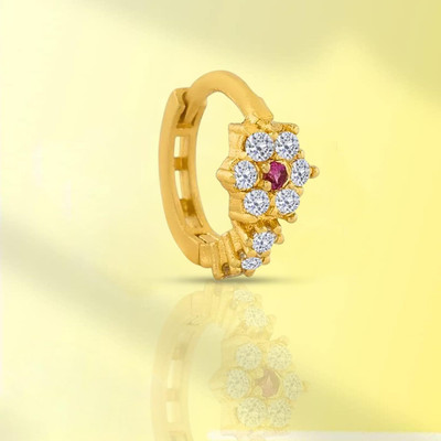 Bawree Crystal Gold-plated Plated Metal Nose Ring