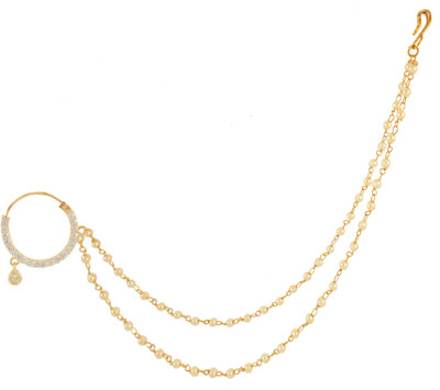 RANIT CREATION Diamond Rhodium Plated Alloy Nathiya