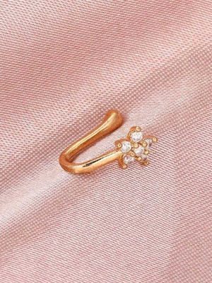 house of common Crystal Gold-plated Plated Alloy Nose Ring
