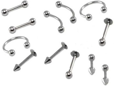 Essence Of Fashion Metal Nose Stud Set(Pack of 12)