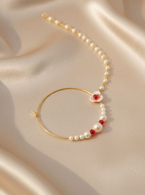 bfanci creations Pearl Gold-plated Plated Alloy Nathiya