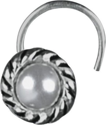 abhooshan Pearl Silver Plated Sterling Silver Nose Stud