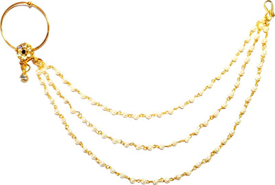 Nawab Collection Cubic Zirconia Gold-plated Plated Alloy Nathiya