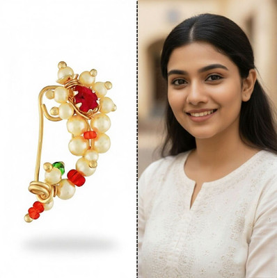 sachinpal Beads Gold-plated Plated Alloy Nose Ring