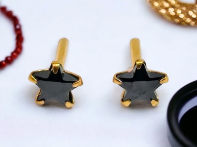 MQRfashion Diamond Gold-plated Plated Brass Nose Stud