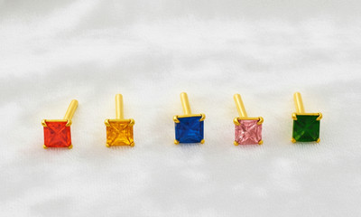 Tarannum fashion store Cubic Zirconia Gold-plated Plated Brass Nose Stud