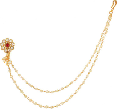 Tarak Traders Diamond Gold-plated Plated Copper Nose Stud