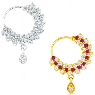 PRIVIU Cubic Zirconia Gold-plated Plated Brass Nose Ring