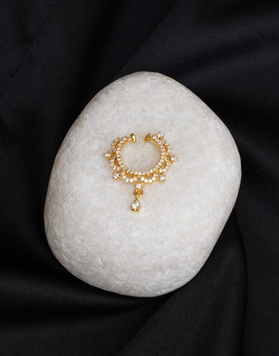 MALIFIONNA Cubic Zirconia Gold-plated Plated Brass Nose Ring