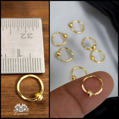 MA FASHION Gold-plated Plated Brass Nose Ring Set(Pack of 6)
