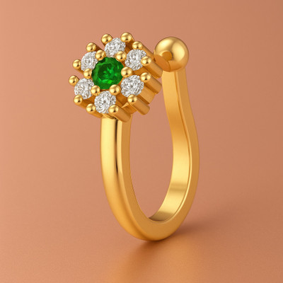 Bawree Crystal Gold-plated Plated Metal Nose Ring