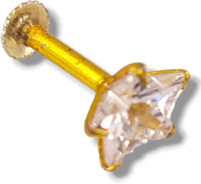 RENU CREATION Zircon Gold-plated Plated Brass Nose Stud