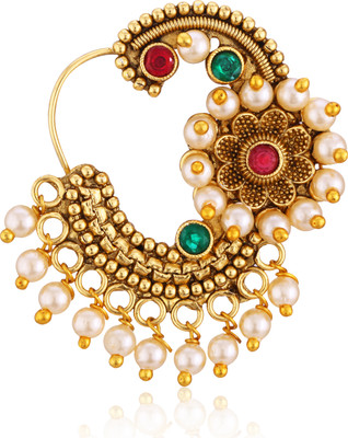 VIVASTRI Cubic Zirconia Gold-plated Plated Alloy Nathiya