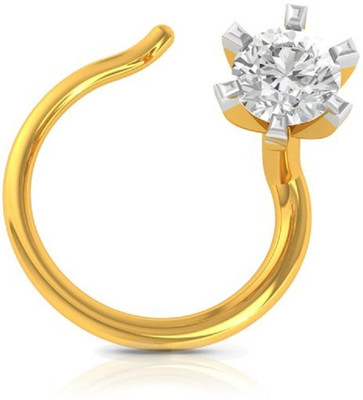 Ceylonmine01 Zircon Gold-plated Plated Stone Nose Stud