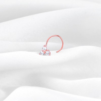 GIVA Zircon Rhodium Plated Sterling Silver Nose Ring