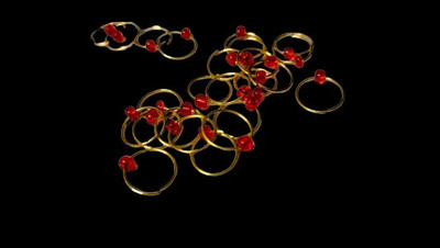 Creative Universal Gold-plated Plated Metal Nose Ring Set(Pack of 10)