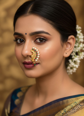 Anj Pearl Gold-plated Plated Alloy Nose Ring