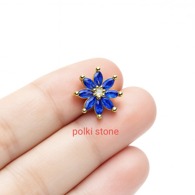 blush bella Crystal Gold-plated Plated Brass Nose Stud