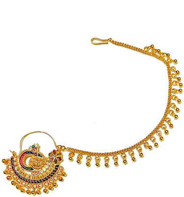 NIKYANKA Zircon Gold-plated Plated Brass Nathiya(Pack of 2)