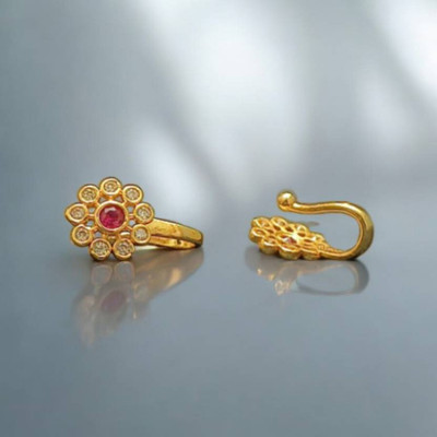 Bawree Crystal Gold-plated Plated Metal Nose Ring