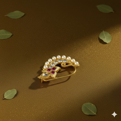 Navadurga Jewels Brass Plated Brass Nathiya