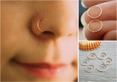 Lobya Tungsten, Brass, Alloy Nose Ring Set(Pack of 6)