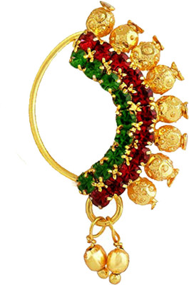 SHI Jewellery Beads, Cubic Zirconia Gold-plated Plated Alloy Nose Stud